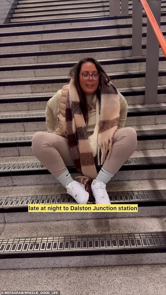 Wheelchair User Forced To Crawl London Overground Stairs